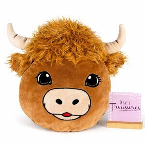 Teddy Mountain HEIDI Highland Cow Very Soft Huggable Squishy 15" Animal Plush